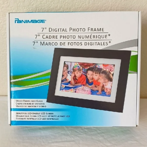 New Panimage by Pandigital 7" Digital Photo Frame DPF72 LED-Backlit LCD Screen - Picture 2 of 9